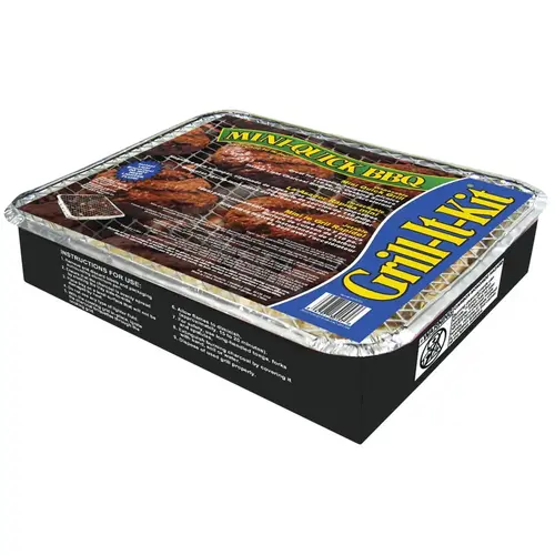 Grill-It-Kit Silver 101 Sq. In. Charcoal Portable Grill Grill-It-Kit Silver 101 Sq. In. Charcoal Portable Grill