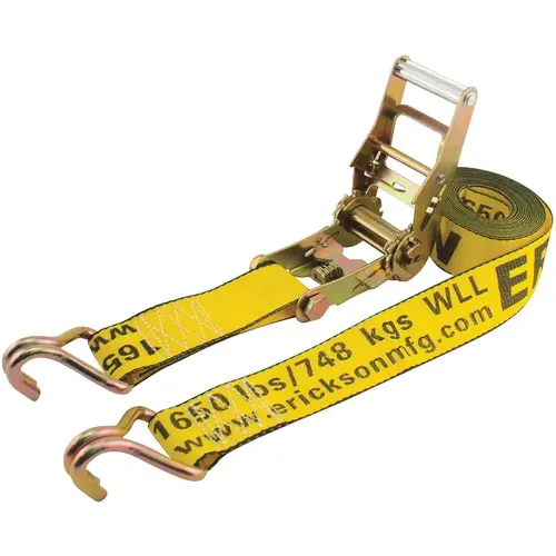 2 In. x 15 Ft. 1650 lb. Heavy-Duty Ratchet Strap Yellow 2 In. x 15 Ft. 1650 lb. Heavy-Duty Ratchet Strap Yellow