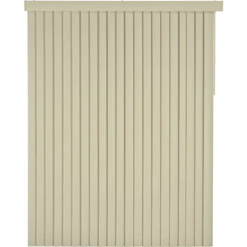 78 In. x 84 In. x 3.5 In. Ivory Vinyl Room Darkening Vertical Cordless Blind 78 In. x 84 In. x 3.5 In. Ivory Vinyl Room Darkening Vertical Cordless Blind
