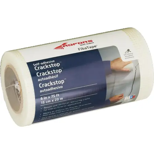 Crackstop 6 In. x 75 Ft. Self-Adhesive Repair Fabric Crackstop 6 In. x 75 Ft. Self-Adhesive Repair Fabric