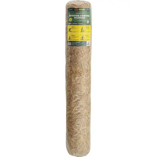 4 Ft. W. x 50 Ft. L. Processed Straw Erosion Blanket Tan 4 Ft. W. x 50 Ft. L. Processed Straw Erosion Blanket Tan