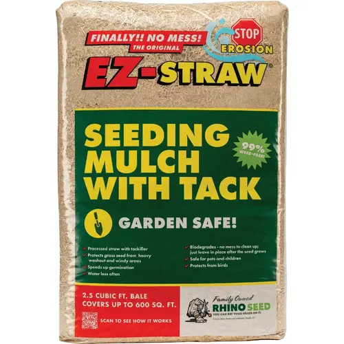 2.5 Cu. Ft. 600 Sq. Ft. Coverage Area Straw Seeding Mulch Tan 2.5 Cu. Ft. 600 Sq. Ft. Coverage Area Straw Seeding Mulch Tan