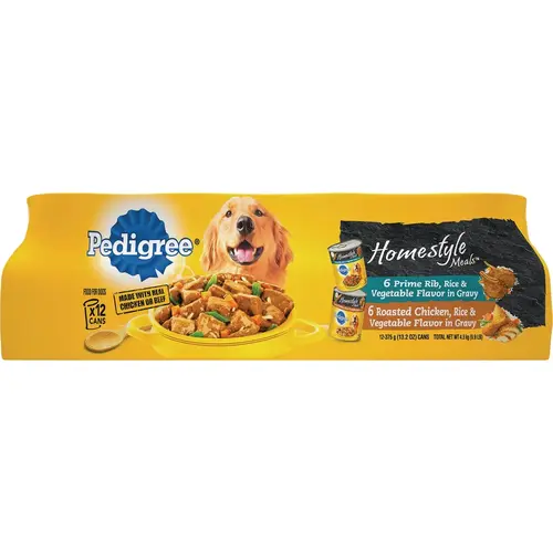 Homestyle Meals Prime Rib, Rice, & Vegetable/Roasted Chicken, Rice & Vegetable Variety Wet Dog Food - pack of 12 Homestyle Meals Prime Rib, Rice, & Vegetable/Roasted Chicken, Rice & Vegetable Variety Wet Dog Food - pack of 12