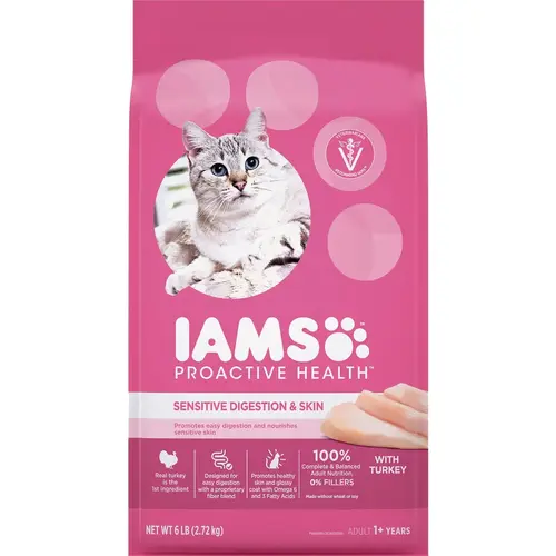 Proactive Health Sensitive Digestion & Skin Formula 6 Lb. Turkey Flavor Adult Dry Cat Food Proactive Health Sensitive Digestion & Skin Formula 6 Lb. Turkey Flavor Adult Dry Cat Food
