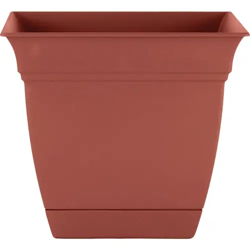 Eclipse 8 In. x 8 In. x 7 In. Resin Clay Planter Eclipse 8 In. x 8 In. x 7 In. Resin Clay Planter
