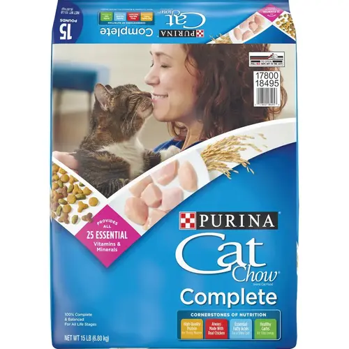 Cat Chow Complete Balance 15 Lb. Kibble Blend All Ages Dry Cat Food Cat Chow Complete Balance 15 Lb. Kibble Blend All Ages Dry Cat Food