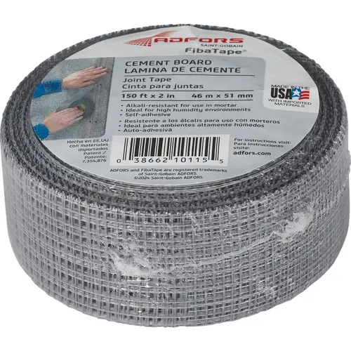 2 In. W. x 150 Ft. L. Cement Board Seaming Tape Gray 2 In. W. x 150 Ft. L. Cement Board Seaming Tape Gray