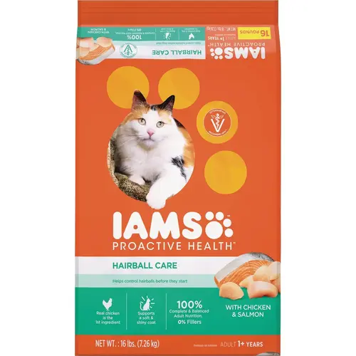 Proactive Health Hairball Care 16 Lb. Chicken & Salmon Flavor Adult Dry Cat Food Proactive Health Hairball Care 16 Lb. Chicken & Salmon Flavor Adult Dry Cat Food