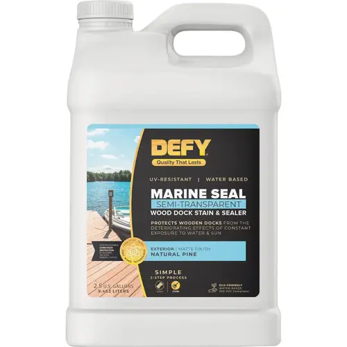 Marine Seal Wood Dock Stain & Sealer, Natural Pine, 2.5 Gal. Marine Seal Wood Dock Stain & Sealer, Natural Pine, 2.5 Gal.