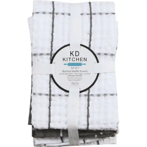Graphite Waffle Kitchen Towel - pack of 6 Graphite Waffle Kitchen Towel - pack of 6