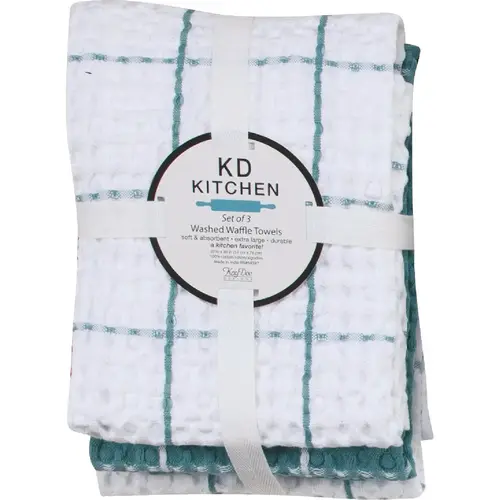 Aqua Haze Waffle Kitchen Towel - pack of 6 Aqua Haze Waffle Kitchen Towel - pack of 6