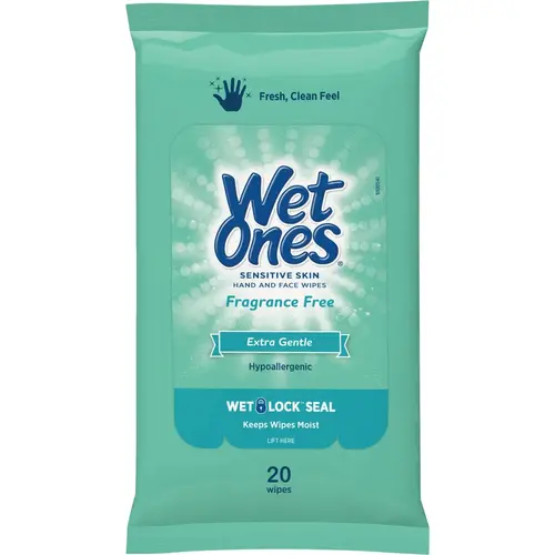 Fragrance-Free Sensitive Skin Travel Pack Hand & Face Cleaning Wipes (20-Count) Fragrance-Free Sensitive Skin Travel Pack Hand & Face Cleaning Wipes (20-Count)