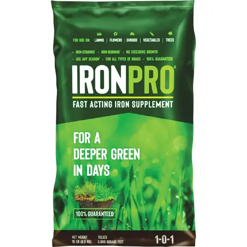 IronPro 15 Lb. 5000 Sq. Ft. 1-0-1 Fast Acting Iron Supplement IronPro 15 Lb. 5000 Sq. Ft. 1-0-1 Fast Acting Iron Supplement