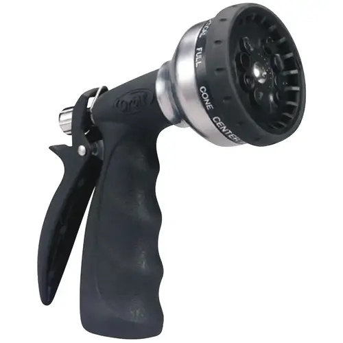 Metal 10-Pattern Rear Trigger Nozzle Silver/Black Metal 10-Pattern Rear Trigger Nozzle Silver/Black