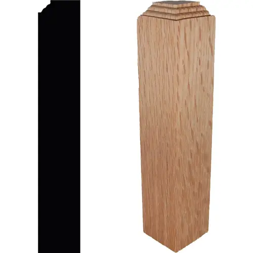 1-1/4 In. x 1-1/4 In. x 6 In. Solid Red Oak Outside Corner Block 1-1/4 In. x 1-1/4 In. x 6 In. Solid Red Oak Outside Corner Block