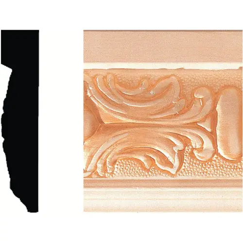 21/32 In. W. x 3 In. H. x 8 Ft. L. Hardwood Victorian Chair Rail Molding - pack of 6 21/32 In. W. x 3 In. H. x 8 Ft. L. Hardwood Victorian Chair Rail Molding - pack of 6