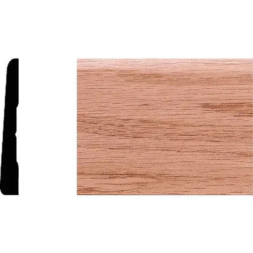 3/8 In. W. x 2-3/4 In. H. x 8 Ft. L. Solid Red Oak Modern Base 3/8 In. W. x 2-3/4 In. H. x 8 Ft. L. Solid Red Oak Modern Base