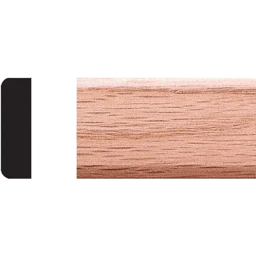 3/8 In. W. x 1-1/4 In. H. x 7 Ft. L. Solid Red Oak Stop Molding 3/8 In. W. x 1-1/4 In. H. x 7 Ft. L. Solid Red Oak Stop Molding