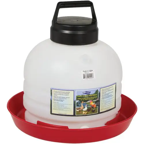 3 Gal. Poly Top Fill Poultry Fountain Translucent 3 Gal. Poly Top Fill Poultry Fountain Translucent