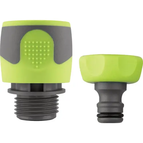 Standard Garden Hose Quick-Connect Coupler & Plug Kit, ZillaGreen (2-Piece) Standard Garden Hose Quick-Connect Coupler & Plug Kit, ZillaGreen (2-Piece)