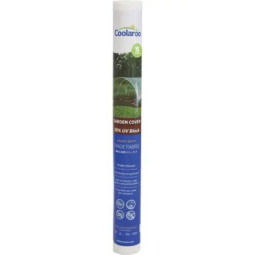 6 Ft. W. x 15 Ft. L. White 50% UV Sun Screen Fabric 6 Ft. W. x 15 Ft. L. White 50% UV Sun Screen Fabric
