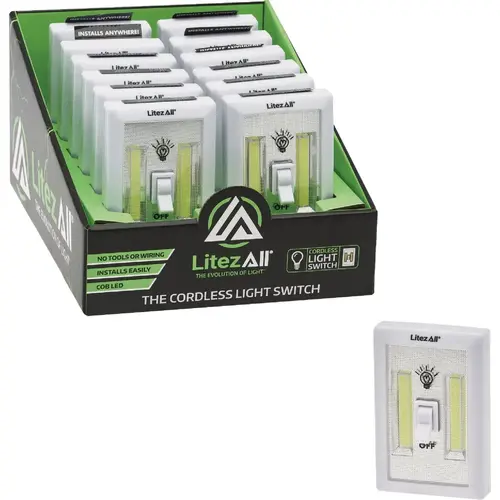 White COB LED 200 Lm. Wireless Light Switch White COB LED 200 Lm. Wireless Light Switch