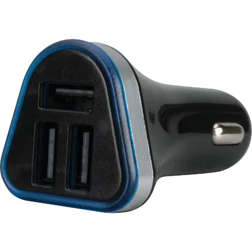 12V Triple USB-A Car Charger Black 12V Triple USB-A Car Charger Black
