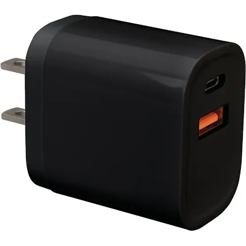 AC Outlet Black Fast Charge 45W Wall USB-C Charger with Power Delivery (PD) & QC AC Outlet Black Fast Charge 45W Wall USB-C Charger with Power Delivery (PD) & QC