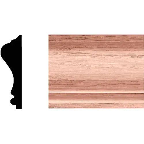 3/4 In. W. x 2-5/8 In. H. x 8 Ft. L. Solid Oak Colonial Chair Rail Molding 3/4 In. W. x 2-5/8 In. H. x 8 Ft. L. Solid Oak Colonial Chair Rail Molding