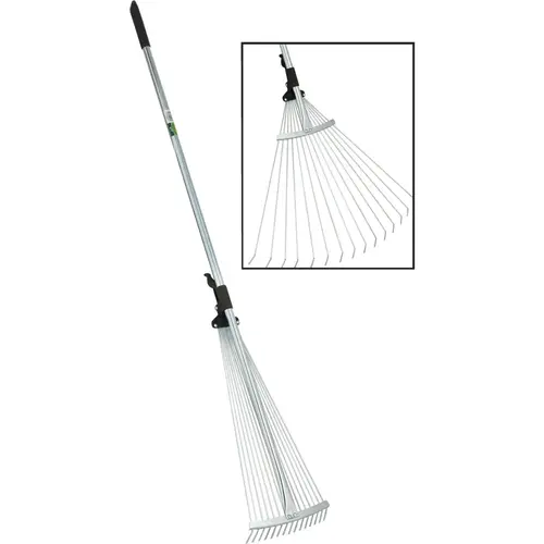 25 In. Steel Leaf Rake with 48 In. Steel Handle (15-Tine) 25 In. Steel Leaf Rake with 48 In. Steel Handle (15-Tine)