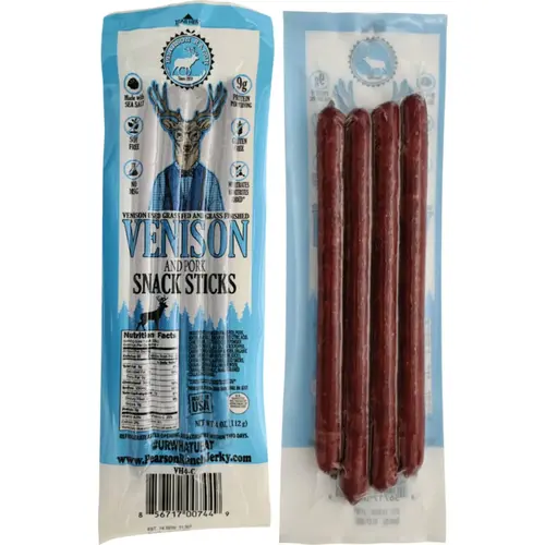 4 Oz. Venison Hickory Multi-Pack Snack Stick Jerky 4 Oz. Venison Hickory Multi-Pack Snack Stick Jerky