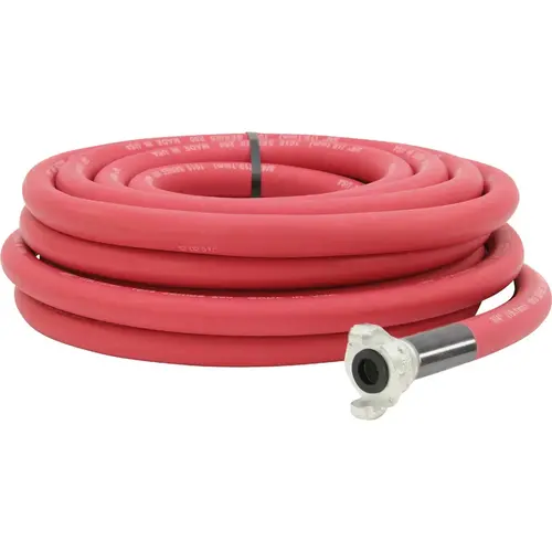 3/4 In. ID x 50 Ft. RED 300# Universal Chicago Coupling Utility Hose 3/4 In. ID x 50 Ft. RED 300# Universal Chicago Coupling Utility Hose