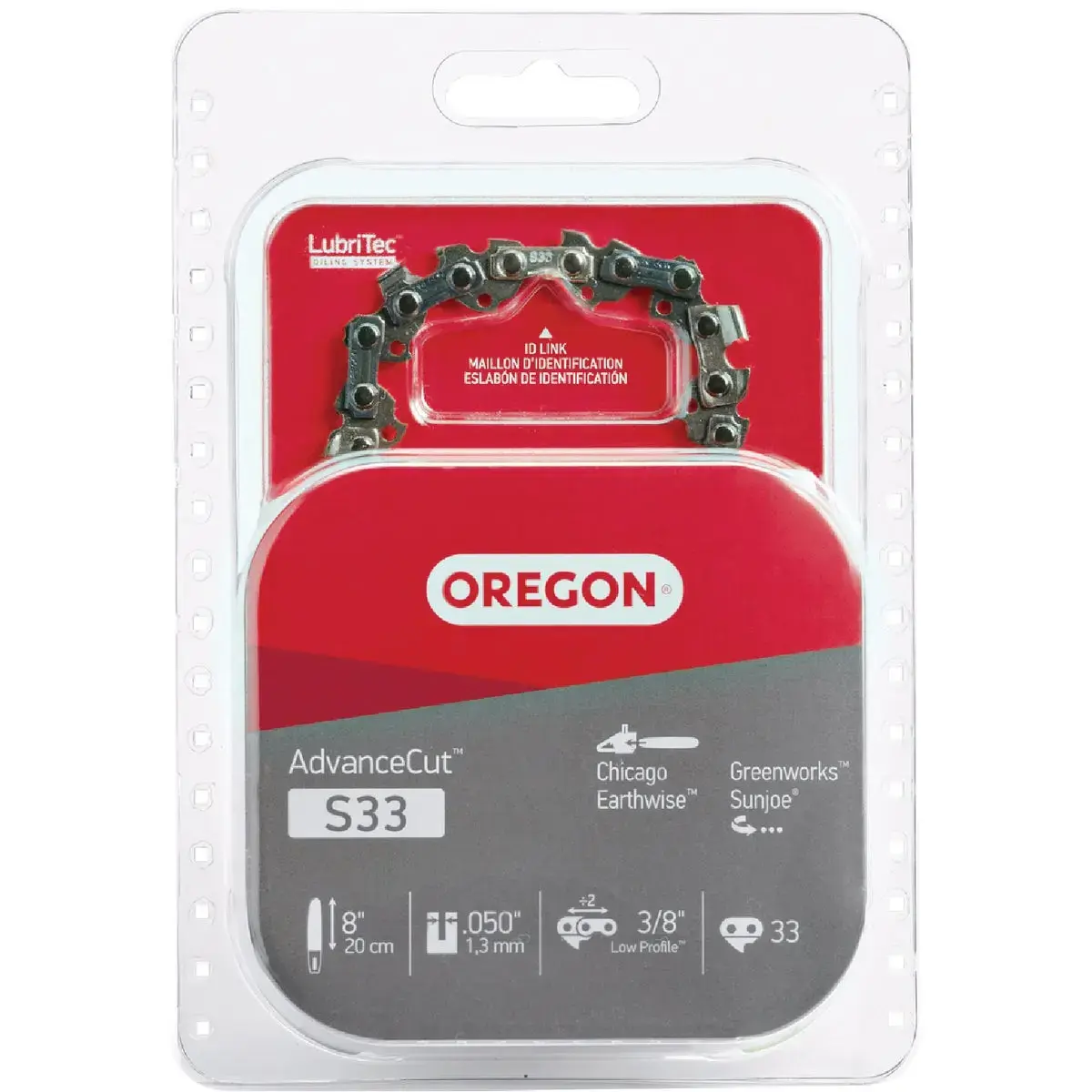 Oregon AdvanceCut 8 In. 33-Link Chainsaw Chain S33