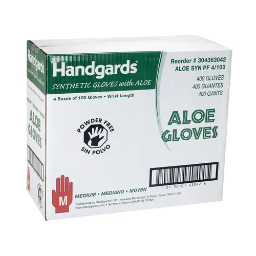GLOVE SYNTHETIC ALOE POWDER FREE MEDIUM GLOVE SYNTHETIC ALOE POWDER FREE MEDIUM