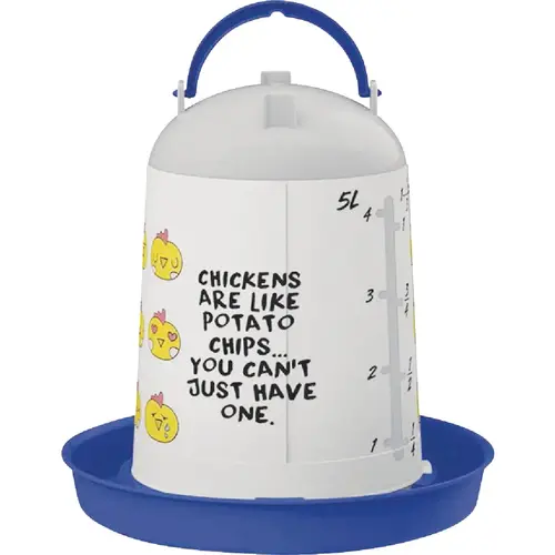 1.3 Gal. Blue Emoji Chicken Drinker 1.3 Gal. Blue Emoji Chicken Drinker
