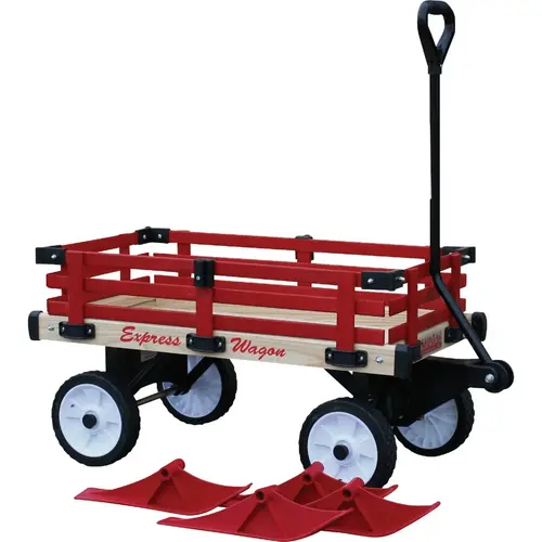 16 In. x 34 In. Convertible Sleigh Wagon Red 16 In. x 34 In. Convertible Sleigh Wagon Red