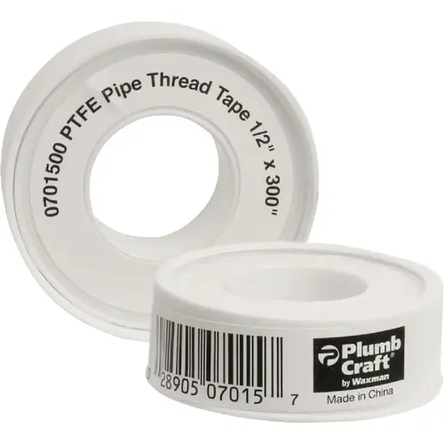 1/2 In. x 300 In. PTFE White Pipe Thread Tape 1/2 In. x 300 In. PTFE White Pipe Thread Tape
