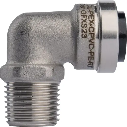 1/2 In. Push-to-Connect x 1/2 In. MNPT Stainless Steel 90-Degree Elbow 1/2 In. Push-to-Connect x 1/2 In. MNPT Stainless Steel 90-Degree Elbow
