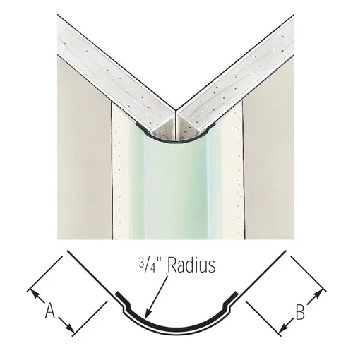 3/4 In. x 8 Ft. Paper Faced Metal Bullnose Outside Corner Bead 3/4 In. x 8 Ft. Paper Faced Metal Bullnose Outside Corner Bead