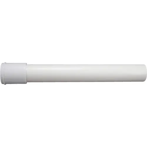 1-1/2 In. x 12 In. White Plastic Extension Tube 1-1/2 In. x 12 In. White Plastic Extension Tube
