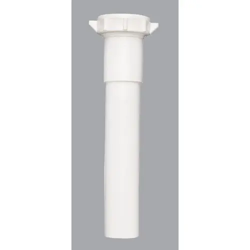 1-1/2 In. x 12 In. White Plastic Extension Tube 1-1/2 In. x 12 In. White Plastic Extension Tube