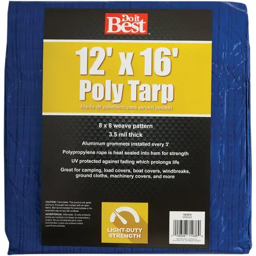 Blue Woven 12 Ft. x 16 Ft. General Purpose Tarp Blue Woven 12 Ft. x 16 Ft. General Purpose Tarp