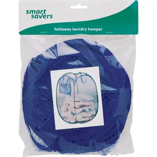 Blue 14 In. W. x 14 In. L. 23 In. D. Foldaway Clothes Hamper Tote Blue 14 In. W. x 14 In. L. 23 In. D. Foldaway Clothes Hamper Tote