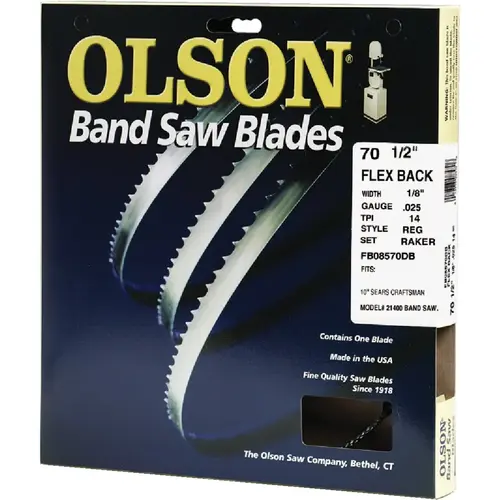 70-1/2 In. x 1/8 In. 14 TPI Regular Flex Back Band Saw Blade 70-1/2 In. x 1/8 In. 14 TPI Regular Flex Back Band Saw Blade
