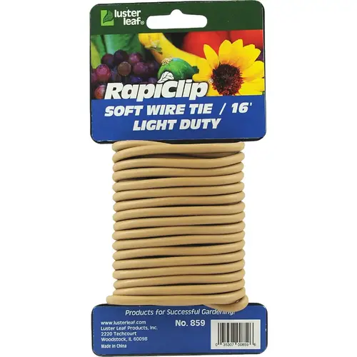 16 Ft. Brown PVC/Rubber Light-Duty Garden Twist Tie 16 Ft. Brown PVC/Rubber Light-Duty Garden Twist Tie