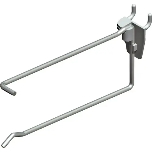 6 In. x 3.5 In. Metal 2-Piece Fastback Drop Peg Hook 6 In. x 3.5 In. Metal 2-Piece Fastback Drop Peg Hook