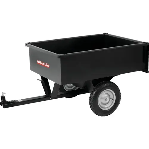 Milwaukee 10 Cu. Ft. 750 Lb. Steel Tow-Behind Garden Cart Milwaukee 10 Cu. Ft. 750 Lb. Steel Tow-Behind Garden Cart