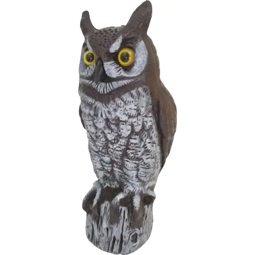 Natural Enemy Scarecrow 16 In. H. Owl Pest Deterrent Decoy Natural Enemy Scarecrow 16 In. H. Owl Pest Deterrent Decoy