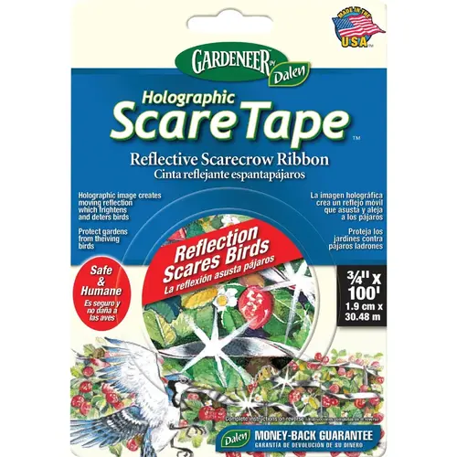 Holographic Scare Tape 3/4 In. W. x 100 Ft. L. Bird Deterrent Tape Holographic Scare Tape 3/4 In. W. x 100 Ft. L. Bird Deterrent Tape