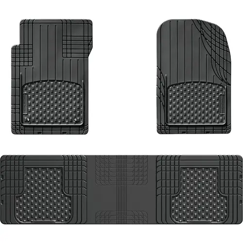 Trim-to-Fit Black Rubber Floor Mat (3-Piece) Trim-to-Fit Black Rubber Floor Mat (3-Piece)